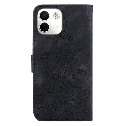 For Redmi Note 17 Pro Max / Note 17 Pro+ 5G Lily Embossed Leather Phone Case - Black - EDA006711027F