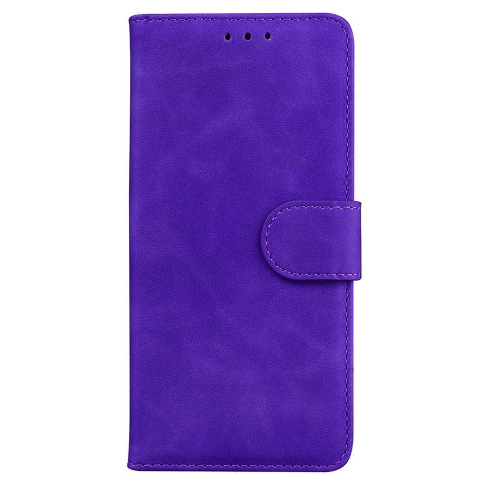 For Redmi Turbo 4 Pro / Xiaomi Poco F7 Skin Feel Pure Color Flip Leather Phone Case - Purple - EDA006713322A