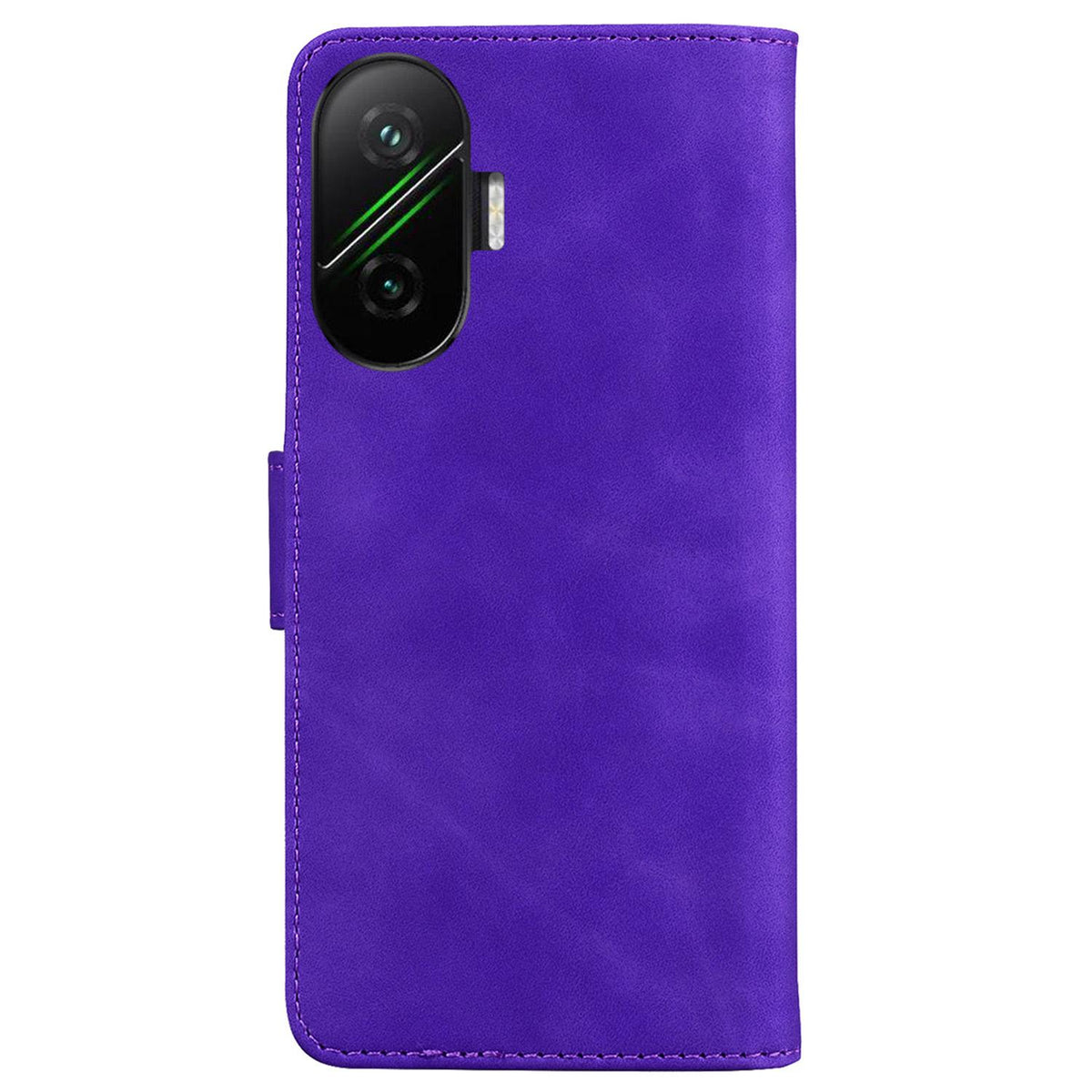 For Redmi Turbo 4 Pro / Xiaomi Poco F7 Skin Feel Pure Color Flip Leather Phone Case - Purple - EDA006713322A