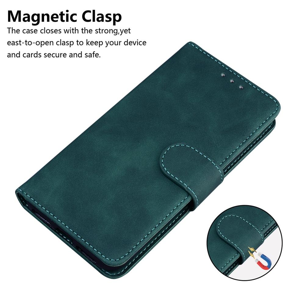 For Redmi Turbo 4 Pro / Xiaomi Poco F7 Skin Feel Pure Color Flip Leather Phone Case - Green - EDA006713322C