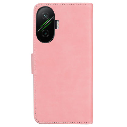 For Redmi Turbo 4 Pro / Xiaomi Poco F7 Skin Feel Pure Color Flip Leather Phone Case - Pink - EDA006713322D