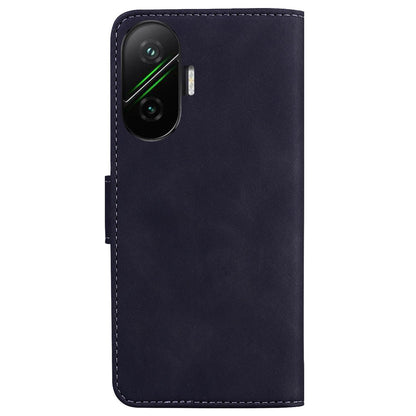 For Redmi Turbo 4 Pro / Xiaomi Poco F7 Skin Feel Pure Color Flip Leather Phone Case - Black - EDA006713322F