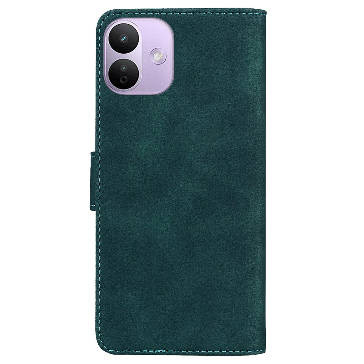 For Redmi Note 17 5G Global 169.7mmmm Skin Feel Pure Color Flip Leather Phone Case - Green - EDA006713325C