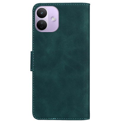For Redmi Note 17 5G Global 169.7mmmm Skin Feel Pure Color Flip Leather Phone Case - Green - EDA006713325C