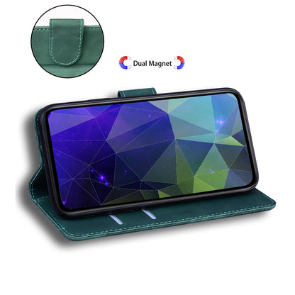For Redmi Note 17 5G Global 169.7mmmm Skin Feel Pure Color Flip Leather Phone Case - Green - EDA006713325C
