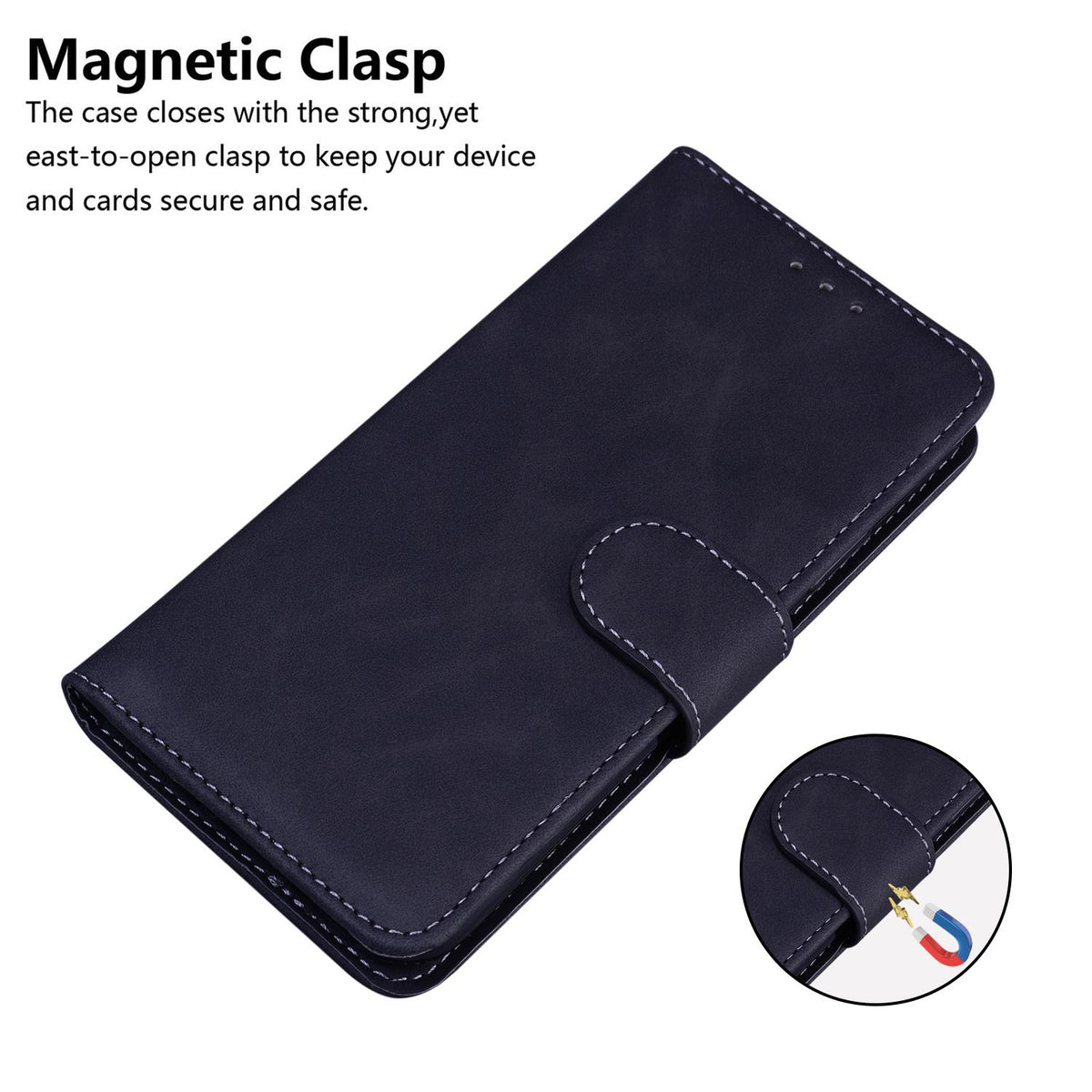 For Redmi Note 17 5G Global 169.7mmmm Skin Feel Pure Color Flip Leather Phone Case - Black - EDA006713325F