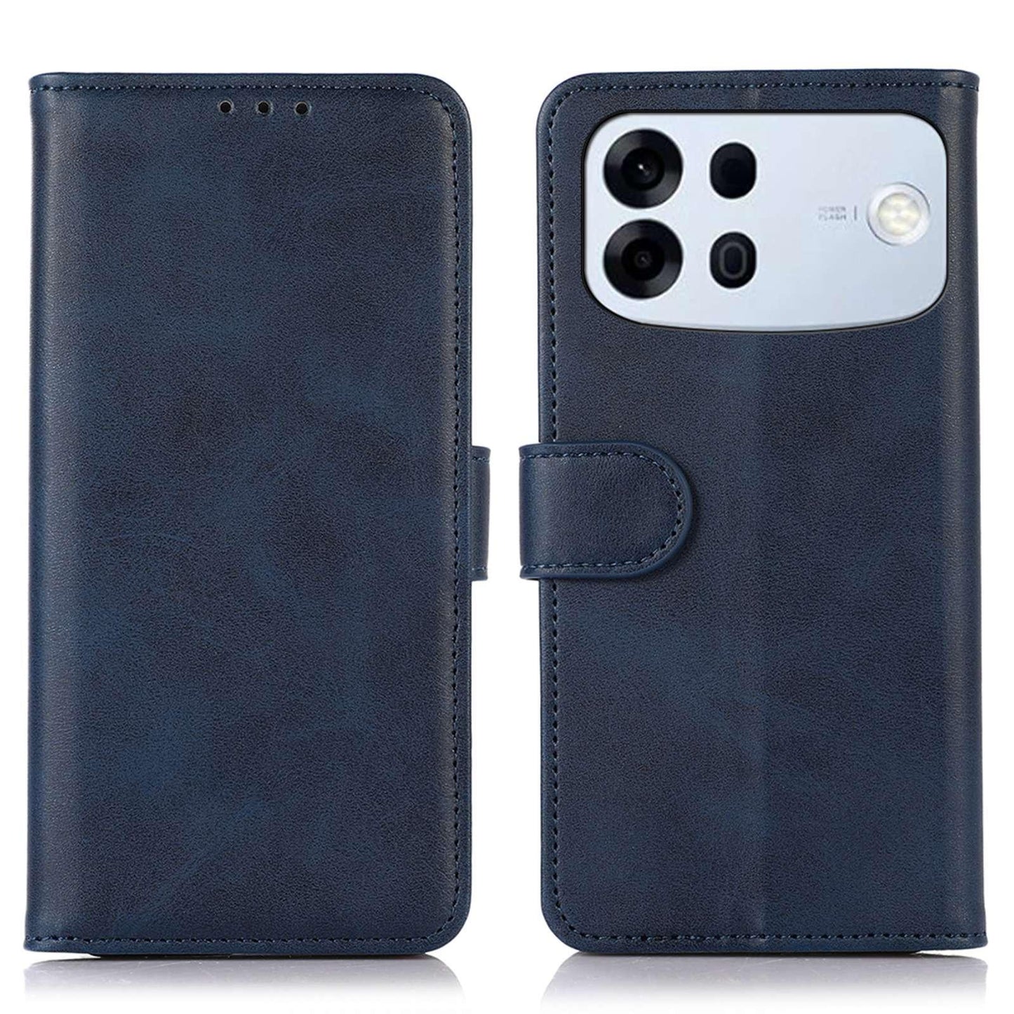 For OPPO A7 Pro Max 5G Cow Texture Flip Leather Phone Case(Blue)