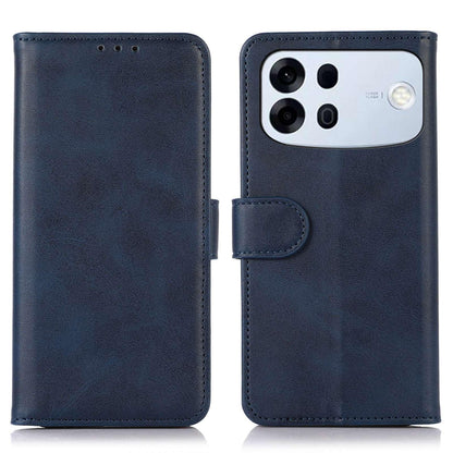 For OPPO A7 Pro Max 5G Cow Texture Flip Leather Phone Case(Blue)