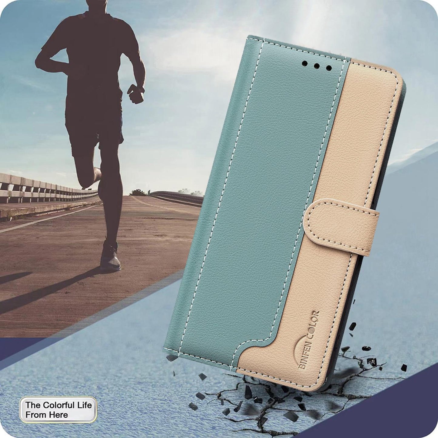 For Redmi K90 Pro Max/Poco F8 Ultra Color Matching RFID Anti-theft Leather Phone Case(Green)
