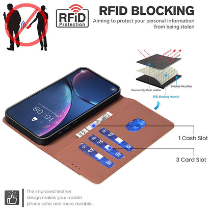 For Redmi K90 Pro Max/Poco F8 Ultra Color Matching RFID Anti-theft Leather Phone Case(Brown)