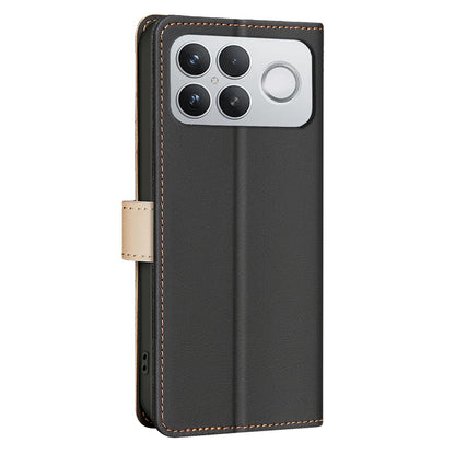 For Redmi K90 Pro Max/Poco F8 Ultra Color Matching RFID Anti-theft Leather Phone Case(Black)