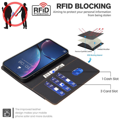 For Redmi K90 Pro Max/Poco F8 Ultra Color Matching RFID Anti-theft Leather Phone Case(Black)