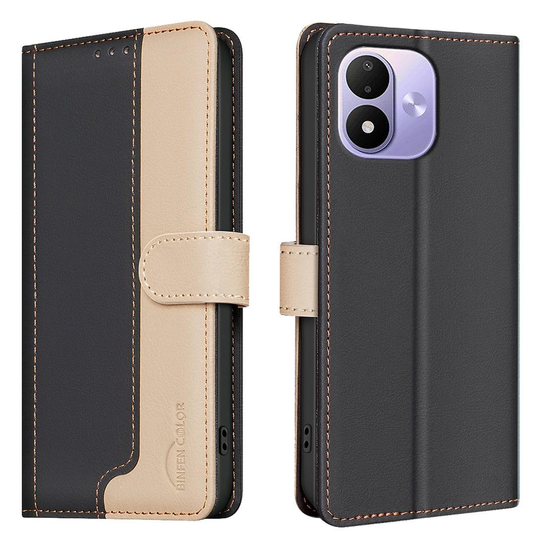 For Redmi Note 17 Pro 5G Global 163mm Color Matching RFID Anti-theft Leather Phone Case(Black)