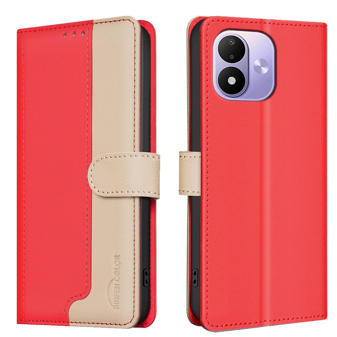 For Redmi Note 17 Pro 5G Global 163mm Color Matching RFID Anti-theft Leather Phone Case(Red)