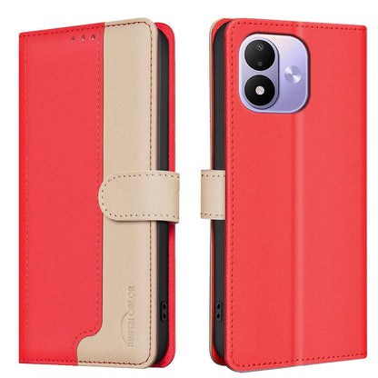 For Redmi Note 17 Pro 5G Global 163mm Color Matching RFID Anti-theft Leather Phone Case(Red)