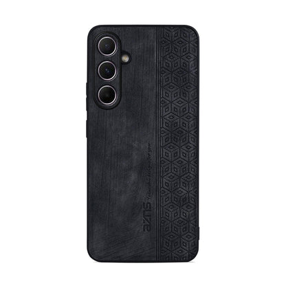 For Galaxy S26 FE 5G AZNS 3D Embossed Skin Feel Phone Case(Black)