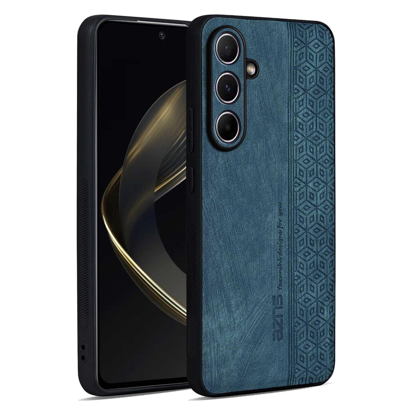 For Galaxy S26 FE 5G AZNS 3D Embossed Skin Feel Phone Case(Dark Green)