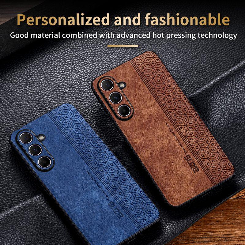 For Galaxy S26 FE 5G AZNS 3D Embossed Skin Feel Phone Case(Purple)