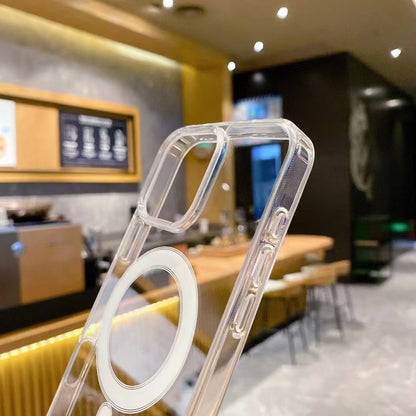 For iPhone 18 Pro Max Large Hole Camera MagSafe Magnetic Clear Acrylic TPU Case - Transparent - EDA006727309A