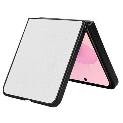 For Galaxy Z Flip8 5G PU Leather PC Phone Case(White)