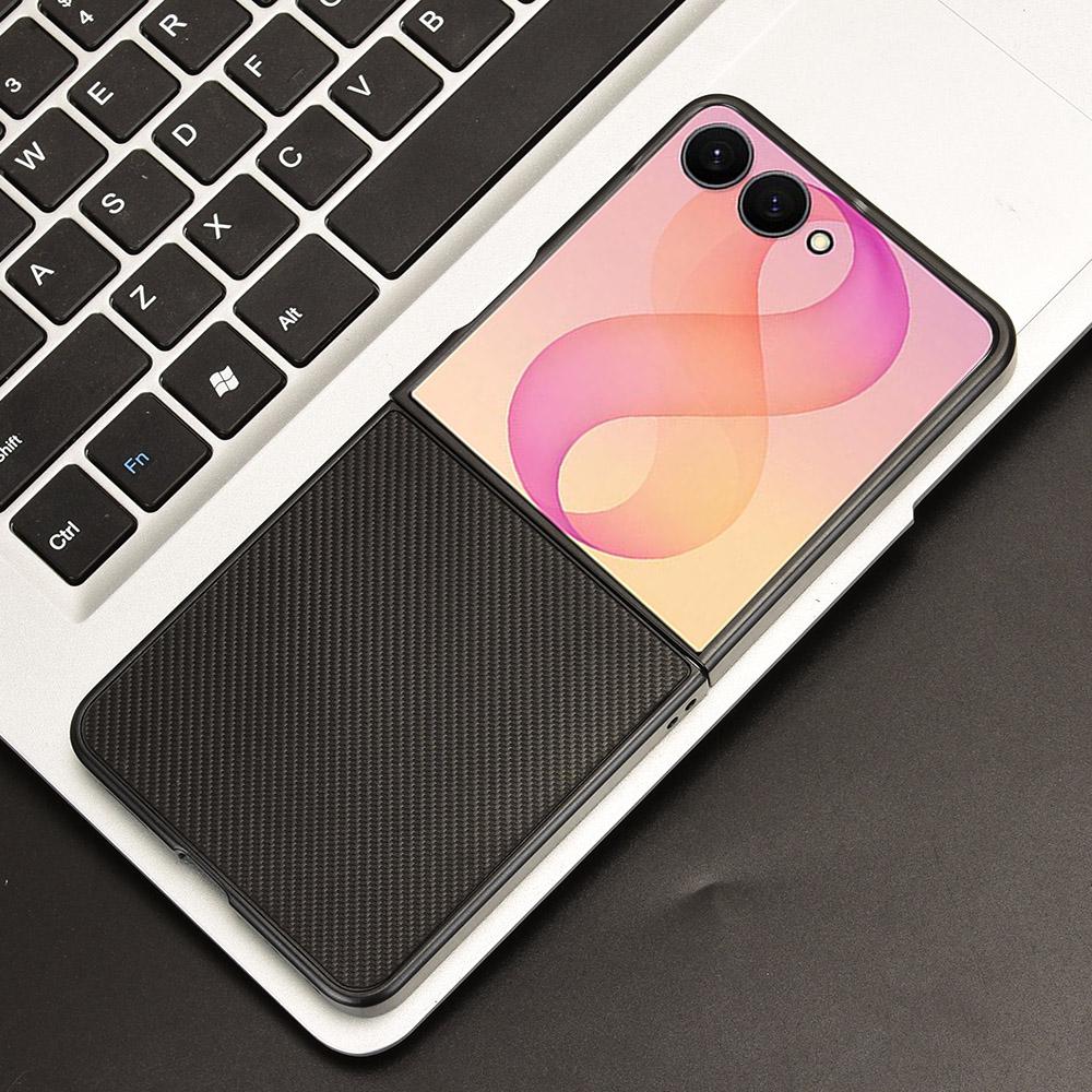 For Galaxy Z Flip8 5G PU Leather PC Phone Case(Black)
