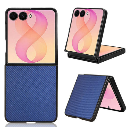 For Galaxy Z Flip8 5G PU Leather PC Phone Case(Blue)