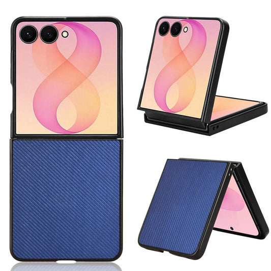 For Galaxy Z Flip8 5G PU Leather PC Phone Case(Blue)