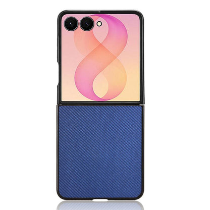 For Galaxy Z Flip8 5G PU Leather PC Phone Case(Blue)