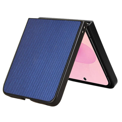For Galaxy Z Flip8 5G PU Leather PC Phone Case(Blue)