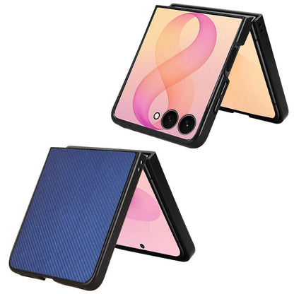For Galaxy Z Flip8 5G PU Leather PC Phone Case(Blue)