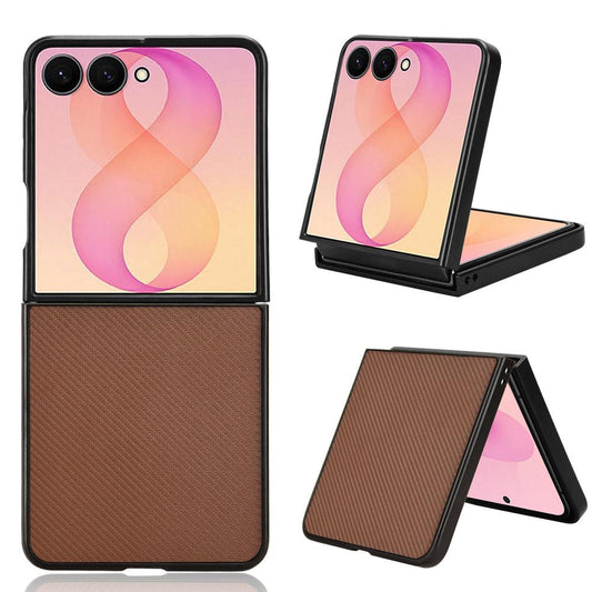 For Galaxy Z Flip8 5G PU Leather PC Phone Case(Brown)