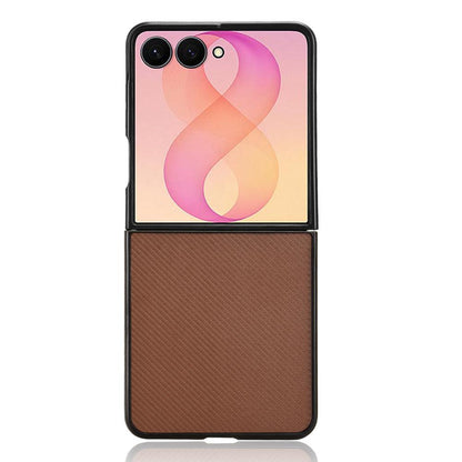 For Galaxy Z Flip8 5G PU Leather PC Phone Case(Brown)