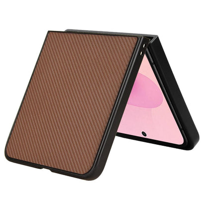 For Galaxy Z Flip8 5G PU Leather PC Phone Case(Brown)