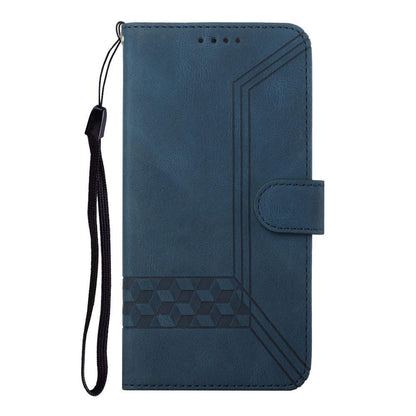 For Redmi K90 Pro Max / Poco F8 Ultra Cubic Skin Feel Flip Leather Phone Case(Blue)