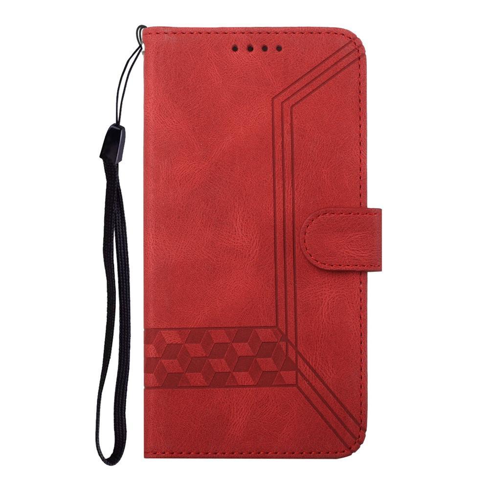 For Redmi K90 Pro Max / Poco F8 Ultra Cubic Skin Feel Flip Leather Phone Case(Red)
