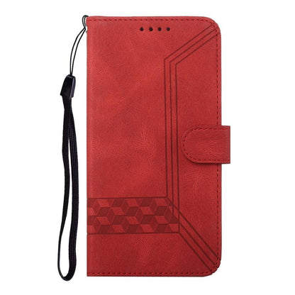 For Redmi K90 Pro Max / Poco F8 Ultra Cubic Skin Feel Flip Leather Phone Case(Red)