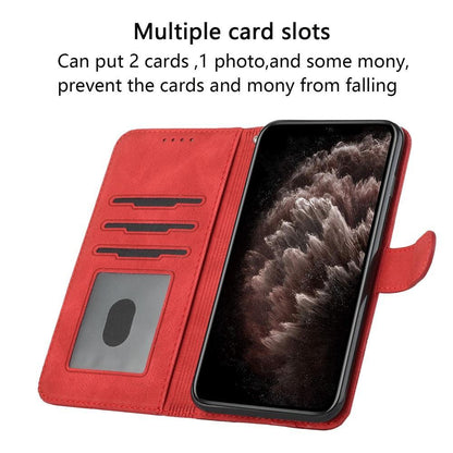 For Redmi K90 Pro Max / Poco F8 Ultra Cubic Skin Feel Flip Leather Phone Case(Red)