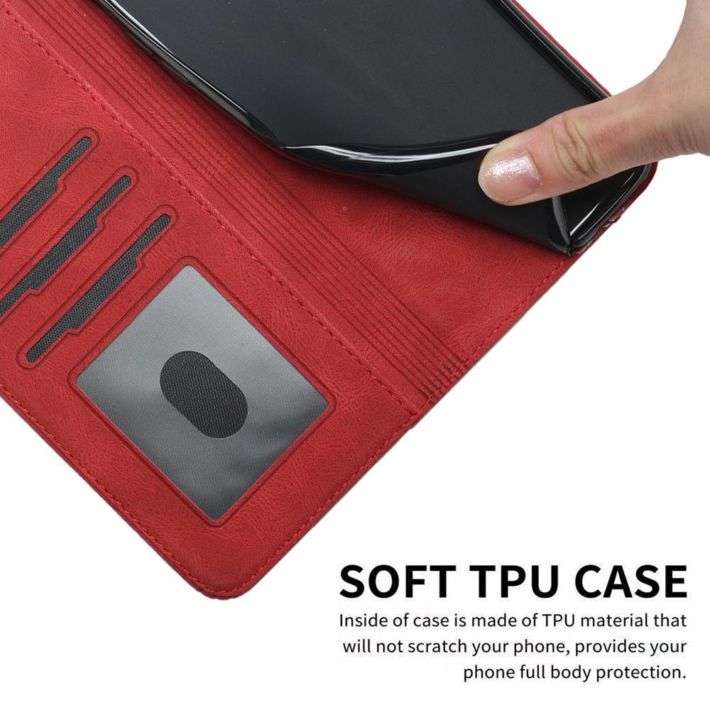 For Redmi K90 Pro Max / Poco F8 Ultra Cubic Skin Feel Flip Leather Phone Case(Red)