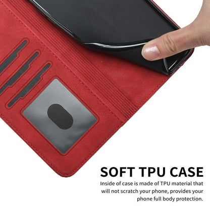 For Redmi K90 Pro Max / Poco F8 Ultra Cubic Skin Feel Flip Leather Phone Case(Red)