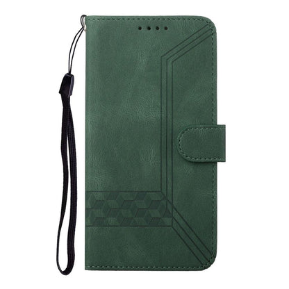 For Redmi K90 Pro Max / Poco F8 Ultra Cubic Skin Feel Flip Leather Phone Case(Green)