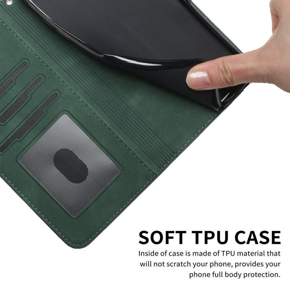 For Redmi K90 Pro Max / Poco F8 Ultra Cubic Skin Feel Flip Leather Phone Case(Green)
