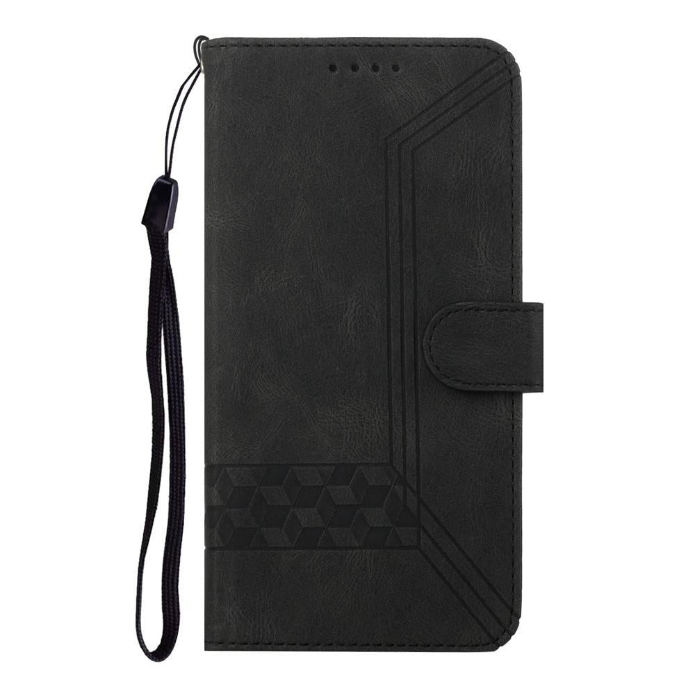 For Redmi K90 Pro Max / Poco F8 Ultra Cubic Skin Feel Flip Leather Phone Case(Black)