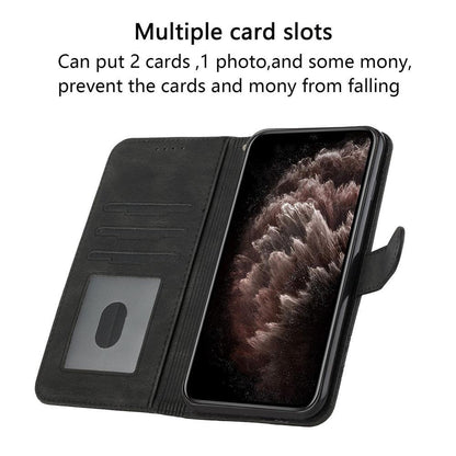 For Redmi K90 Pro Max / Poco F8 Ultra Cubic Skin Feel Flip Leather Phone Case(Black)
