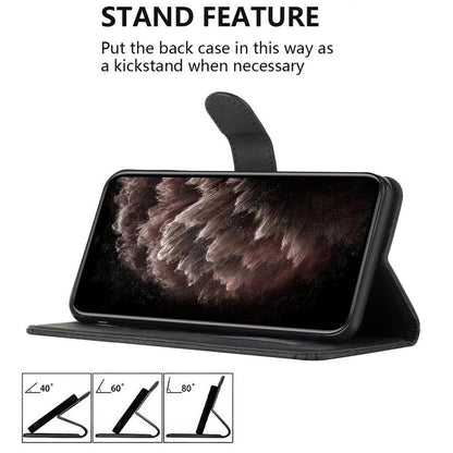 For Redmi K90 Pro Max / Poco F8 Ultra Cubic Skin Feel Flip Leather Phone Case(Black)