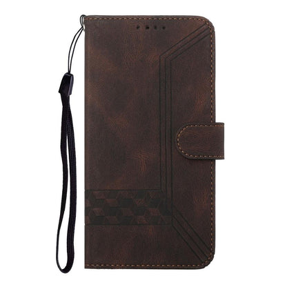 For Redmi K90 Pro Max / Poco F8 Ultra Cubic Skin Feel Flip Leather Phone Case(Brown)