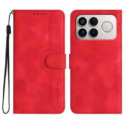For Redmi K90 Pro Max / Poco F8 Ultra Heart Pattern Skin Feel Leather Phone Case(Red)