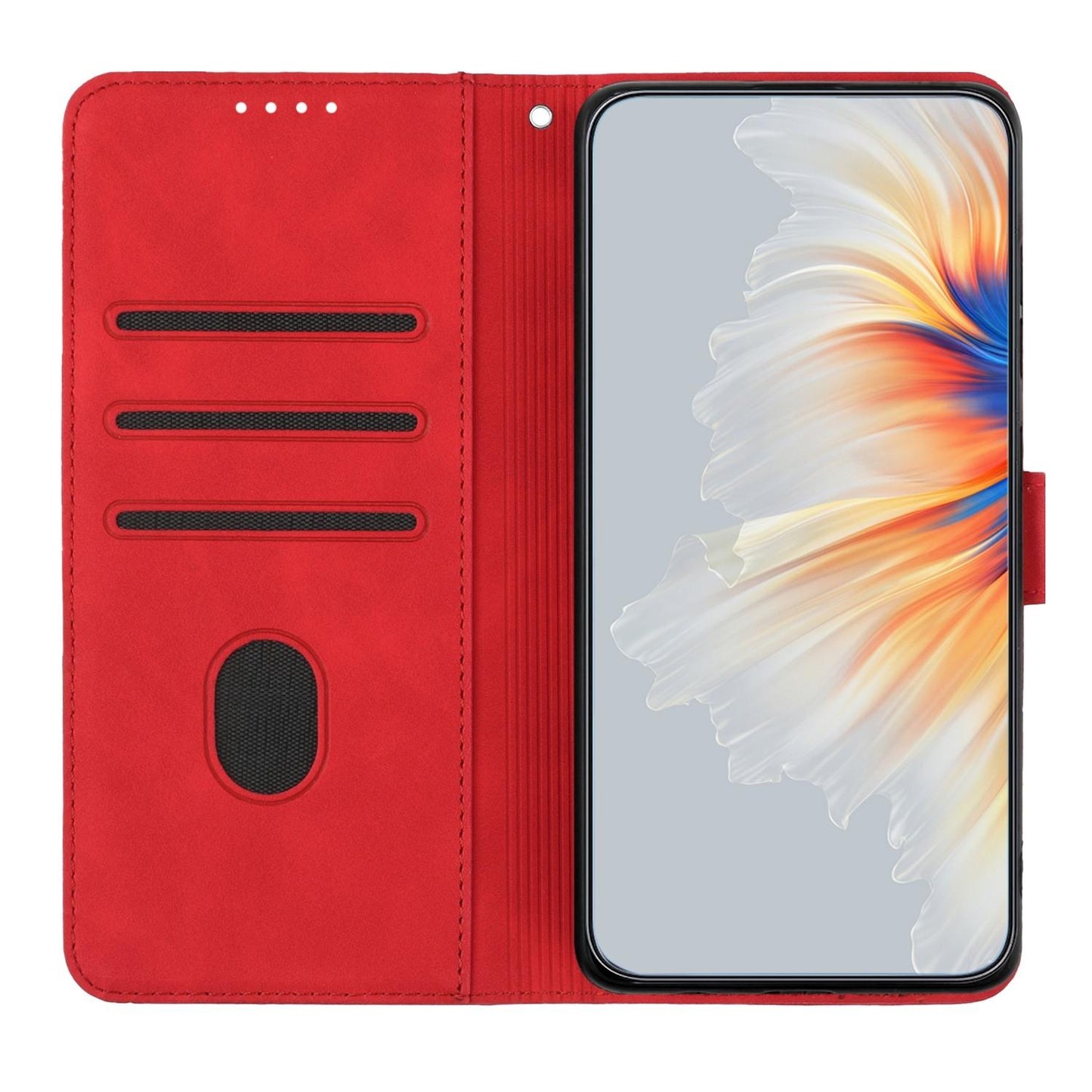 For Redmi K90 Pro Max / Poco F8 Ultra Heart Pattern Skin Feel Leather Phone Case(Red)