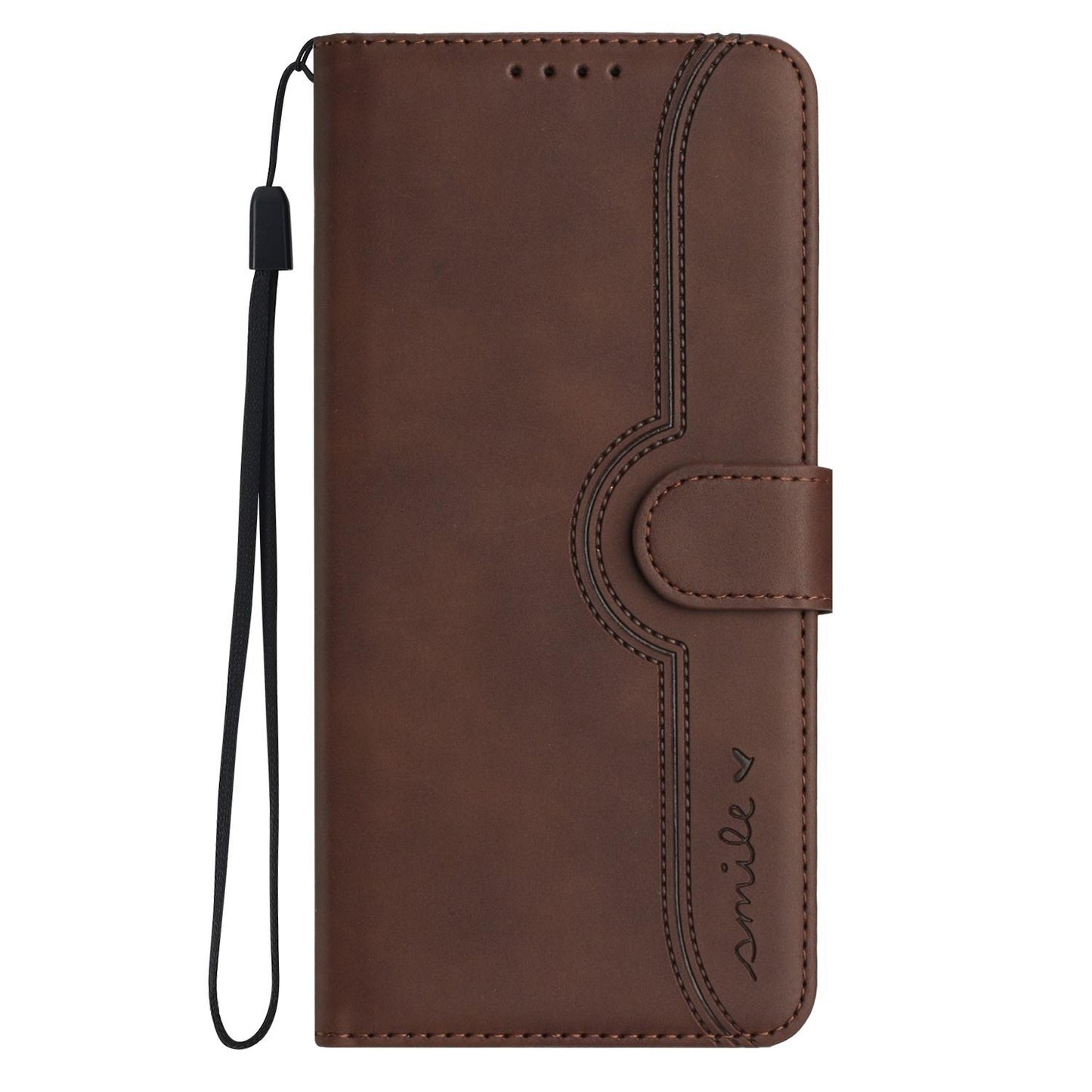 For Redmi K90 Pro Max / Poco F8 Ultra Heart Pattern Skin Feel Leather Phone Case(Brown)
