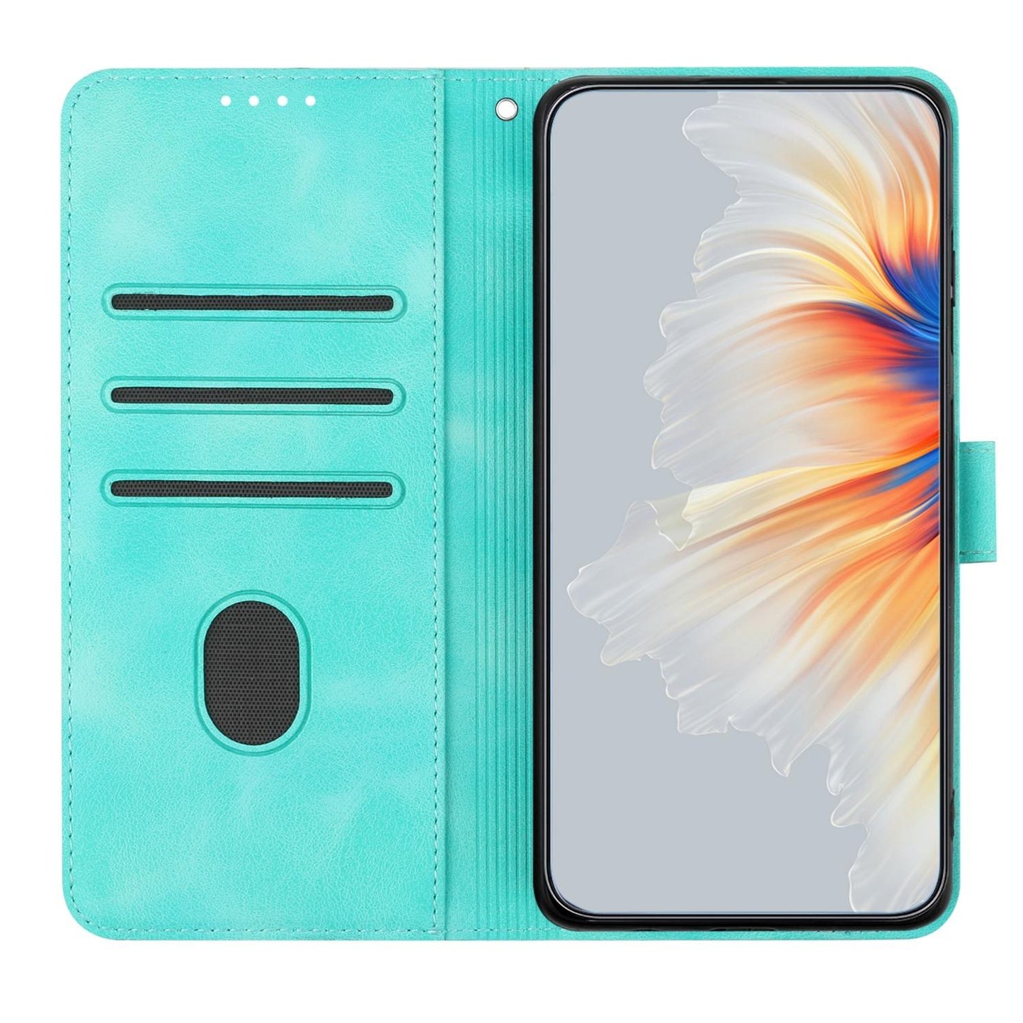 For Redmi K90 Pro Max / Poco F8 Ultra Heart Pattern Skin Feel Leather Phone Case(Light Blue)
