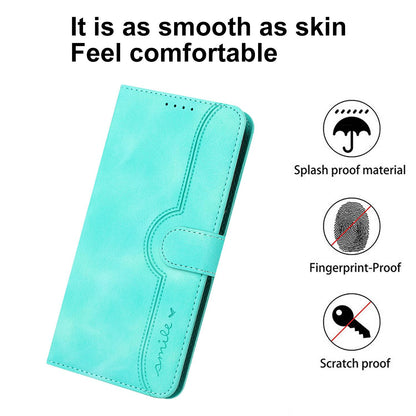 For Redmi K90 Pro Max / Poco F8 Ultra Heart Pattern Skin Feel Leather Phone Case(Light Blue)